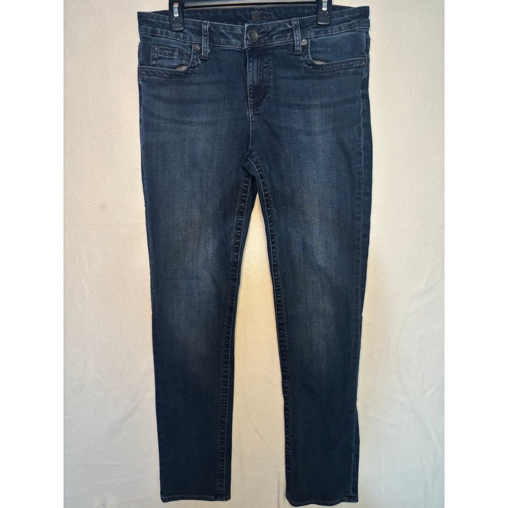 Kut from the Kloth Diana Skinny Jeans Dark Wash Blue Denim Size 10L Long